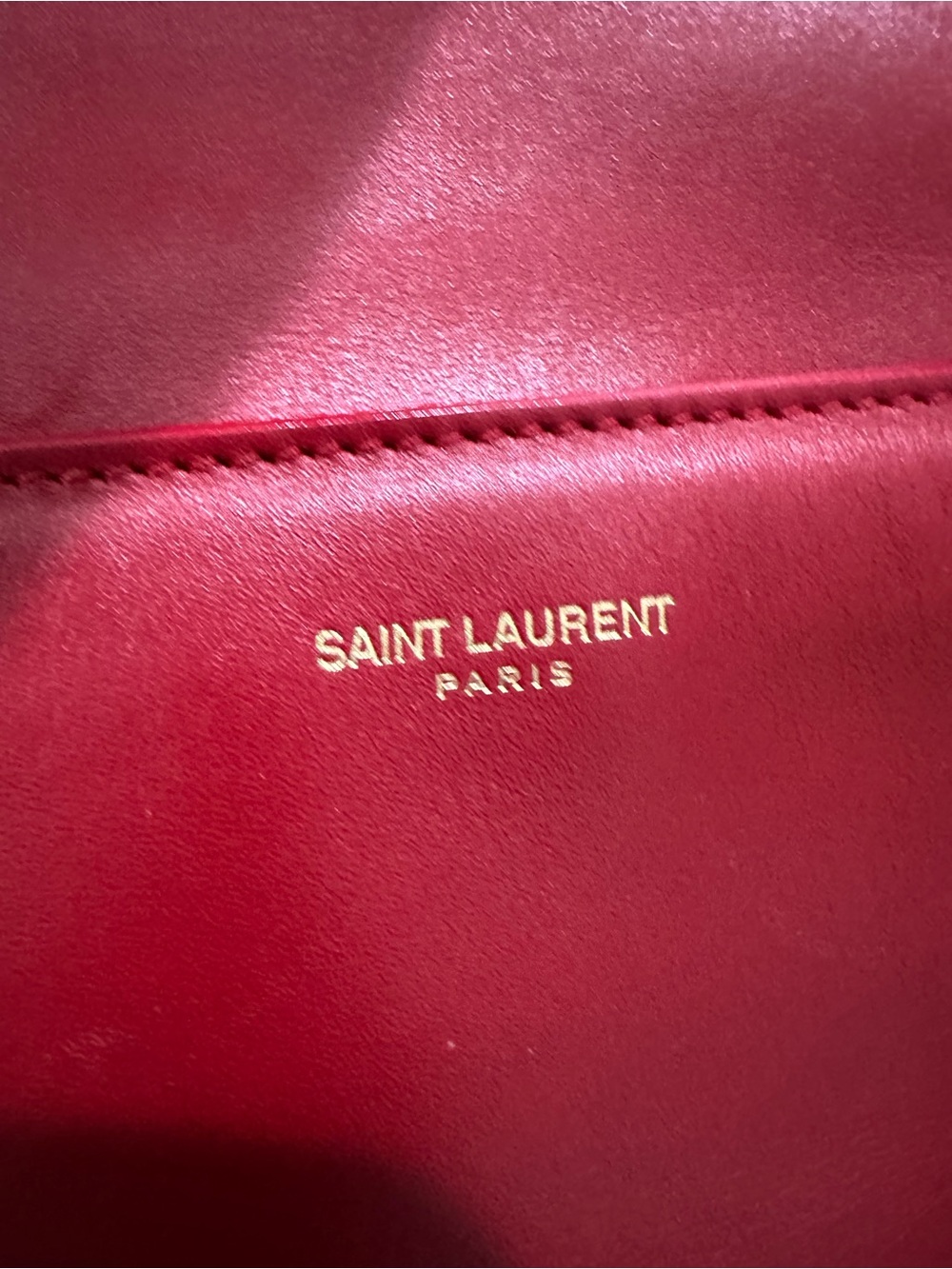 Saint Laurent Classic Duffle 6 Red Leather Crossbody Bag - Picture 9 of 17
